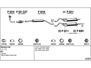FENNO LA301 išmetimo sistema 
 Išmetimo sistema -> Išmetimo sistema, visa