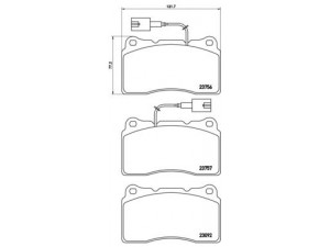 BREMBO P 23 134 stabdžių trinkelių rinkinys, diskinis stabdys 
 Techninės priežiūros dalys -> Papildomas remontas
77365490