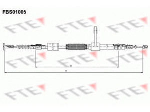 FTE FBS01005 trosas, stovėjimo stabdys 
 Stabdžių sistema -> Valdymo svirtys/trosai
46542828, 46847297