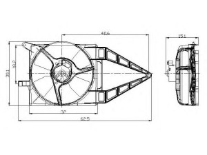 NRF 47020 ventiliatorius, radiatoriaus 
 Aušinimo sistema -> Radiatoriaus ventiliatorius
1341244, 22061461, 90410053, 1341244