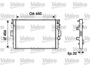 VALEO 734231 radiatorius, variklio aušinimas 
 Aušinimo sistema -> Radiatorius/alyvos aušintuvas -> Radiatorius/dalys
504008108, 504008110, 99488591