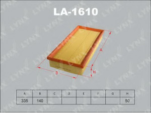 LYNXauto LA-1610 oro filtras 
 Filtrai -> Oro filtras
1120167, 1151558, 1216907, 1581167