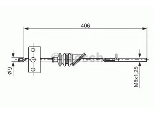 BOSCH 1 987 477 832 trosas, stovėjimo stabdys 
 Stabdžių sistema -> Valdymo svirtys/trosai