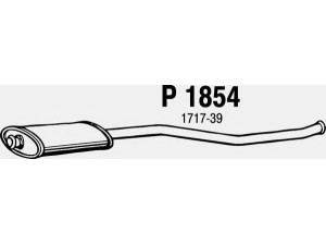 FENNO P1854 vidurinis duslintuvas 
 Išmetimo sistema -> Duslintuvas
1717-39, 96126689