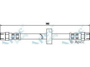 APEC braking HOS3325 stabdžių žarnelė 
 Stabdžių sistema -> Stabdžių žarnelės
431611775A, 433611755A, 433611775A