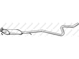 BOSAL 285-427 vidurinis duslintuvas 
 Išmetimo sistema -> Duslintuvas
1673794