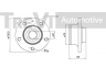 TREVI AUTOMOTIVE WB2275 rato guolio komplektas 
 Ašies montavimas/vairavimo mechanizmas/ratai -> Rato stebulė/montavimas -> Rato guolis
1T0598611A