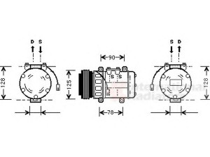 VAN WEZEL 2500K052 kompresorius, oro kondicionierius 
 Oro kondicionavimas -> Kompresorius/dalys
JPB100590