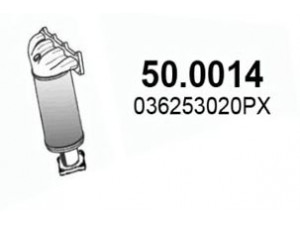 ASSO 50.0014 katalizatoriaus keitiklis 
 Išmetimo sistema -> Katalizatoriaus keitiklis
036253020PX