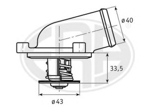 ERA 350254 termostatas, aušinimo skystis 
 Aušinimo sistema -> Termostatas/tarpiklis -> Thermostat
111 200 03 15, 111 203 03 75, 110 200 03 15