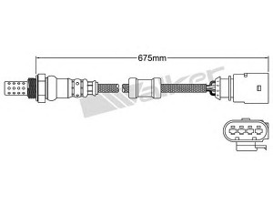 WALKER PRODUCTS 250-24954 lambda jutiklis 
 Variklis -> Variklio elektra
022 906 262 AF, 022 906 262 BQ