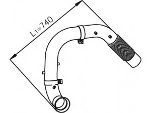 DINEX 54191 išleidimo kolektorius 
 Išmetimo sistema -> Išmetimo vamzdžiai
940.490.1819, 944.490.1019