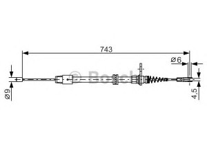 BOSCH 1 987 482 329 trosas, stovėjimo stabdys 
 Stabdžių sistema -> Valdymo svirtys/trosai
212 420 01 85, 212 420 13 85, A 212 420 01 85