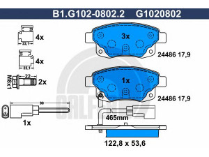 GALFER B1.G102-0802.2 stabdžių trinkelių rinkinys, diskinis stabdys 
 Techninės priežiūros dalys -> Papildomas remontas
1371454, 1433958, 1530602, 1554524