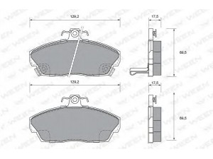 WEEN 151-1024 stabdžių trinkelių rinkinys, diskinis stabdys 
 Techninės priežiūros dalys -> Papildomas remontas
45022S74E10, 45022SK3E00, 45022ST3E00