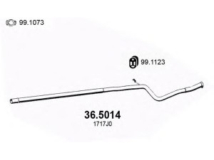 ASSO 36.5014 išleidimo kolektorius 
 Išmetimo sistema -> Išmetimo vamzdžiai
1717AR, 1717J0