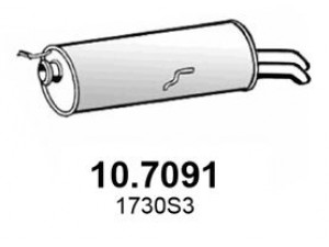 ASSO 10.7091 galinis duslintuvas 
 Išmetimo sistema -> Duslintuvas
1730S3, 1730S3