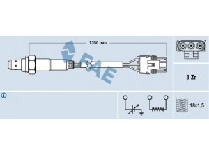 FAE 77120 lambda jutiklis 
 Variklis -> Variklio elektra
2636121, 855302, 855307, 855308