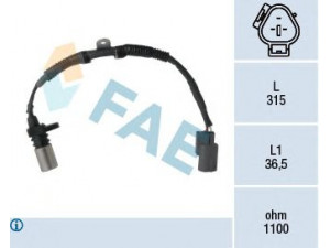 FAE 79299 jutiklis, alkūninio veleno impulsas 
 Elektros įranga -> Jutikliai
90919-05064, 90919-05069