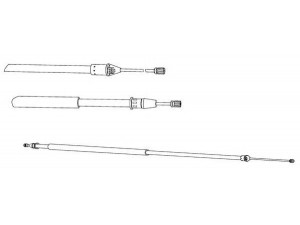 CEF RT02298 trosas, stovėjimo stabdys 
 Stabdžių sistema -> Valdymo svirtys/trosai
8200228347