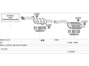 MTS C210379008363 išmetimo sistema 
 Išmetimo sistema -> Išmetimo sistema, visa