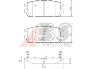A.B.S. 37324 stabdžių trinkelių rinkinys, diskinis stabdys 
 Techninės priežiūros dalys -> Papildomas remontas
58302-H1A00, 58302-H1A10