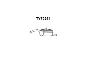 VENEPORTE TY70254 galinis duslintuvas 
 Išmetimo sistema -> Duslintuvas
174301B040, 174301B041