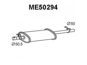 VENEPORTE ME50294 galinis duslintuvas 
 Išmetimo sistema -> Duslintuvas
9014900119, 9014900401, 9014901019