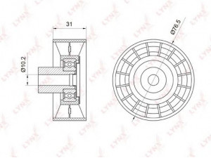 LYNXauto PB-7011 kreipiantysis skriemulys, V formos rumbuotas diržas
1372770, 6C1Q6C344AB