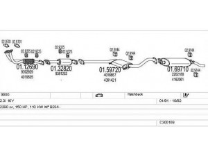 MTS C300109008716 išmetimo sistema 
 Išmetimo sistema -> Išmetimo sistema, visa