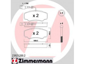 ZIMMERMANN 23921.200.2 stabdžių trinkelių rinkinys, diskinis stabdys 
 Techninės priežiūros dalys -> Papildomas remontas
D4060MA000, 5001 868 608