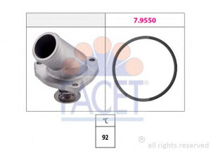 FACET 7.8148 termostatas, aušinimo skystis 
 Aušinimo sistema -> Termostatas/tarpiklis -> Thermostat
13 38 094, 90 322 033