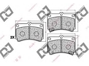 DJ PARTS BP1027 stabdžių trinkelių rinkinys, diskinis stabdys 
 Techninės priežiūros dalys -> Papildomas remontas
0K30-A3-328Z, 0K30A3328Z, 1U0C-33-28Z