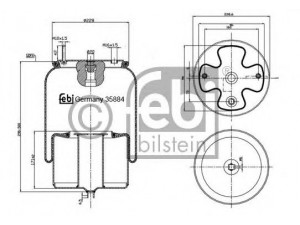 FEBI BILSTEIN 35884 dėklas, pneumatinė pakaba 
 Pakaba -> Pneumatinė pakaba
20452136, 20479800, 20554760, 20580705