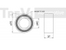 TREVI AUTOMOTIVE WB1666 rato guolio komplektas 
 Ašies montavimas/vairavimo mechanizmas/ratai -> Rato stebulė/montavimas -> Rato guolis
1133023, 93BX1K018AA