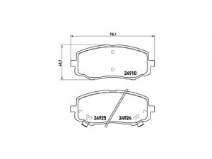 BREMBO P 30 045 stabdžių trinkelių rinkinys, diskinis stabdys 
 Techninės priežiūros dalys -> Papildomas remontas
581011JA60