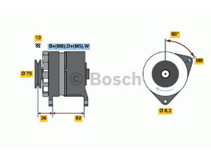 BOSCH 0 986 036 050 kintamosios srovės generatorius 
 Elektros įranga -> Kint. sr. generatorius/dalys -> Kintamosios srovės generatorius
1005352, 5021189, 6161512, 86EF 10300 BA