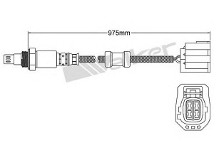 WALKER PRODUCTS 250-54093 lambda jutiklis 
 Variklis -> Variklio elektra
36531RL0G01, R2AJ188G1B