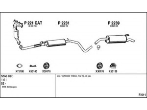 FENNO FI511 išmetimo sistema 
 Išmetimo sistema -> Išmetimo sistema, visa