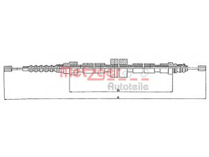 METZGER 10.679 trosas, stovėjimo stabdys 
 Stabdžių sistema -> Valdymo svirtys/trosai
7700 571 640, 7701 348 781