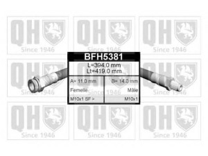 QUINTON HAZELL BFH5381 stabdžių žarnelė 
 Stabdžių sistema -> Stabdžių žarnelės
46 474 539