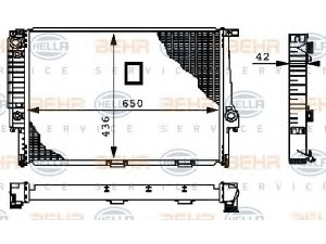 HELLA 8MK 376 713-141 radiatorius, variklio aušinimas 
 Aušinimo sistema -> Radiatorius/alyvos aušintuvas -> Radiatorius/dalys
1 723 468, 17 11 1 723 468