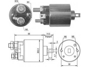 MAGNETI MARELLI 940113050444 solenoidinis jungiklis, starteris