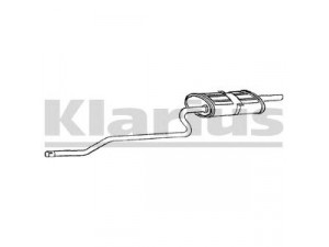 KLARIUS 260711 galinis duslintuvas 
 Išmetimo sistema -> Duslintuvas
174301D020, 174301D021
