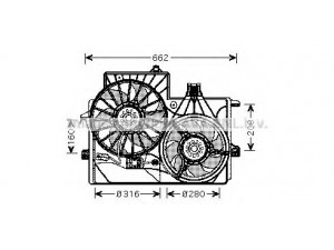 AVA QUALITY COOLING OL7529 ventiliatorius, radiatoriaus 
 Aušinimo sistema -> Oro aušinimas
13130033, 13130034, 13130035, 1314966
