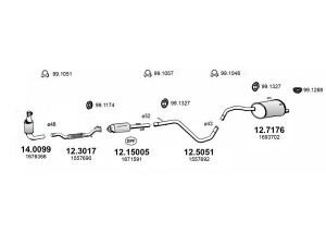 ASSO ART4140 išmetimo sistema 
 Išmetimo sistema -> Išmetimo sistema, visa