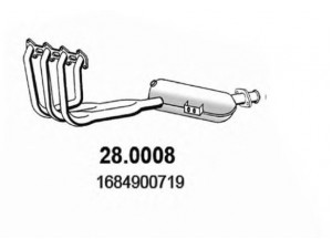 ASSO 28.0008 katalizatoriaus keitiklis 
 Išmetimo sistema -> Katalizatoriaus keitiklis
1684900719, 1684901019, 1684901719