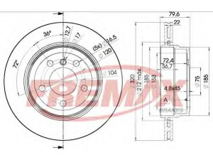 FREMAX BD-2218 stabdžių diskas 
 Stabdžių sistema -> Diskinis stabdys -> Stabdžių diskas
3421 3 332 217