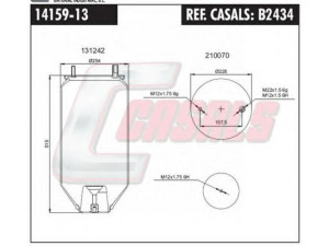 CASALS B2434 dėklas, pneumatinė pakaba