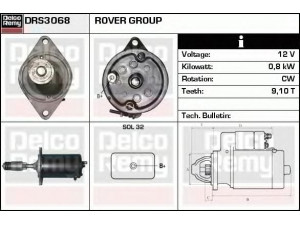 DELCO REMY DRS3068 starteris 
 Elektros įranga -> Starterio sistema -> Starteris
